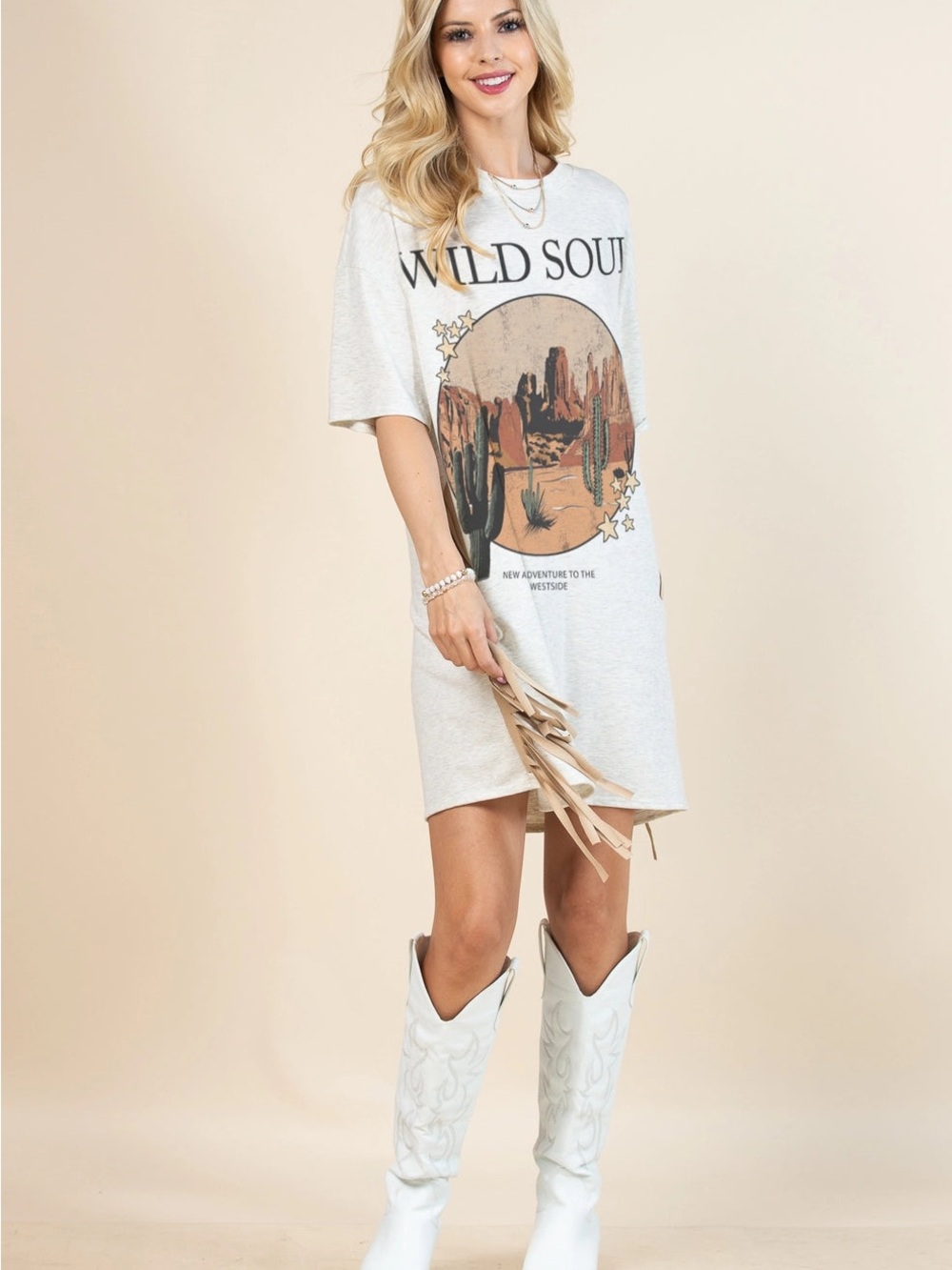 Graphic Desert Tee Dress - Picture 2 of 4